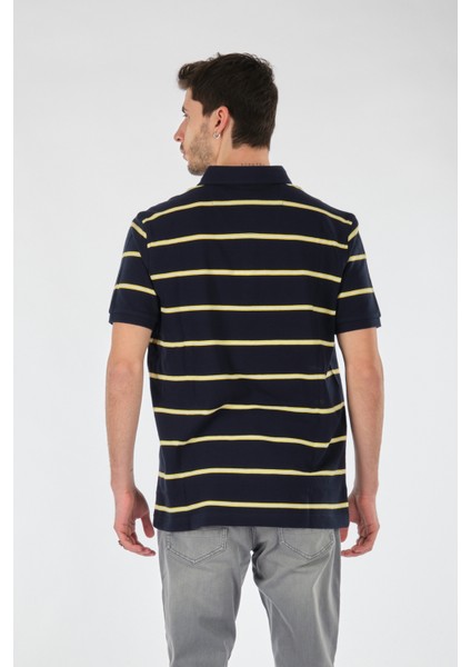 Çizgili Polo Yaka Regular Fit Erkek T-Shirt fırsatları