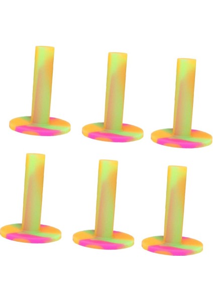 6pcs Kauçuk Golf Tees Golf Ball Tee Uygulama ve Sürüş Aralığı Paspasları 3 Boyutu 70MM (Yurt Dışından)