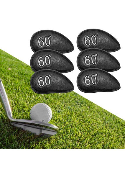 6x Golf Demir Kafa Kapakları Koruyucu Kamlar Suya Işlemeli Siyah (Yurt Dışından) indirimleri