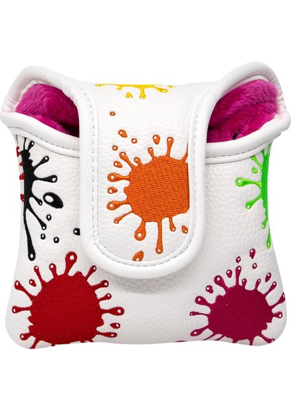 Golf Mallet Putter Head Cover Golf Club Headcover Koruyucu Koruma Sarma 12CMX12.5CM Beyaz 2 (Yurt Dışından)