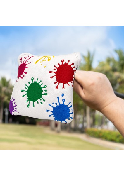 Golf Mallet Putter Head Cover Golf Club Headcover Koruyucu Koruma Sarma 12CMX12.5CM Beyaz 2 (Yurt Dışından) fırsatları