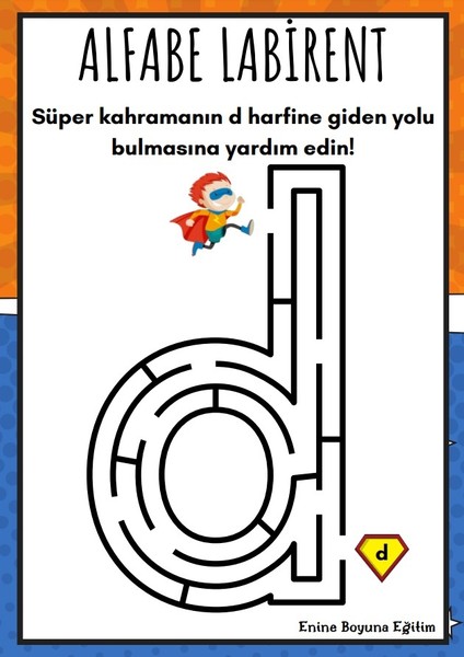 Okul Öncesi Alfabe-Sayı Labirent Kitabı (Ciltli)