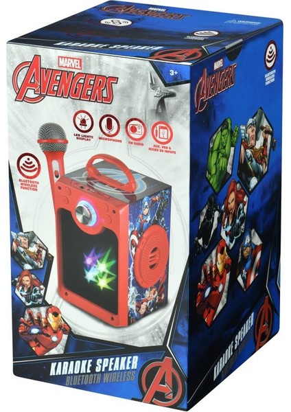 Marvel Avengers Yenilmezler Karaoke Seti Hoparlörlü Mikrofonlu Işıklı Lisanslı MV-1016-AV