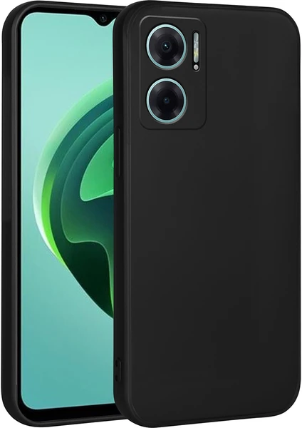 Case 4U Xiaomi Redmi Note 11E Kılıf Kamera Korumalı Mat Renkli Yumuşak Kalın Sağlam Silikon Kılıf Biye Siyah