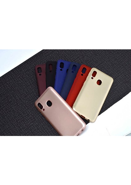 Case 4U Samsung Galaxy A40 Uyumlu Kılıf Klasik Mat Renkli Yumuşak Premier Silikon Mürdüm