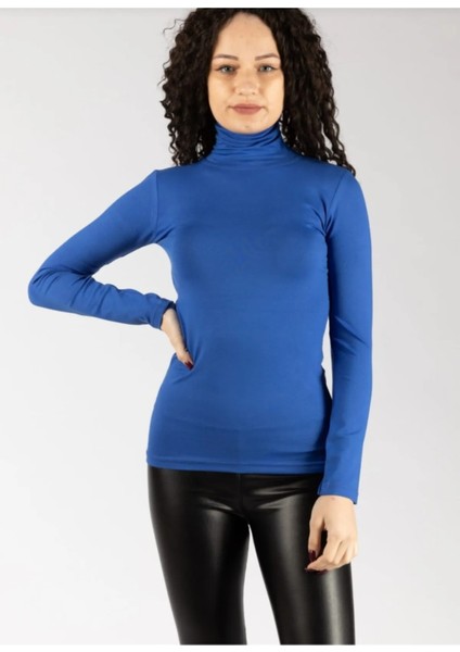 Kadın Boğazlı Penye Kumaş Body