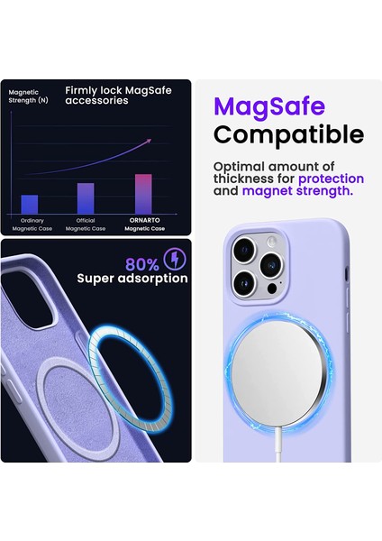 iPhone 14 Pro Kılıf Magsafe Wireless Şarj Özellikli Sıvı Jel Lansman Renkli Silikon Kılıf