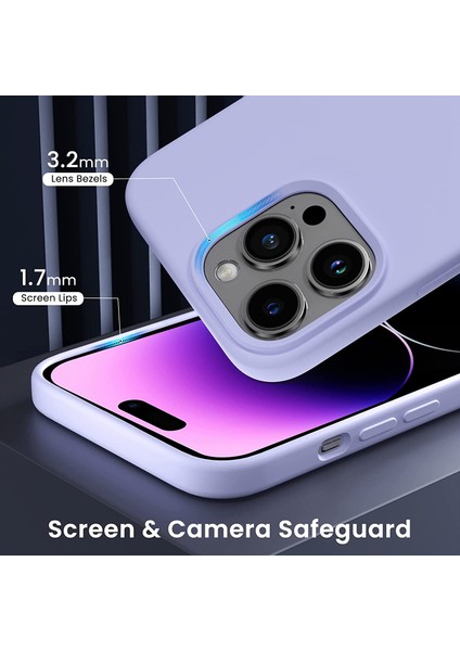 iPhone 14 Pro Kılıf Magsafe Wireless Şarj Özellikli Sıvı Jel Lansman Renkli Silikon Kılıf