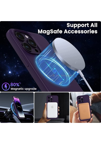 iPhone 12 Pro Kılıf Magsafe Wireless Şarj Özellikli Sıvı Jel Lansman Renkli Silikon Kılıf