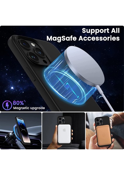 iPhone 12 Pro Max Kılıf Magsafe Wireless Şarj Özellikli Sıvı Jel Lansman Renkli Silikon