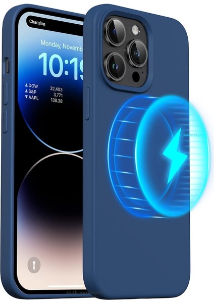 iPhone 12 Pro Max Kılıf Magsafe Wireless Şarj Özellikli Sıvı Jel Lansman Renkli Silikon