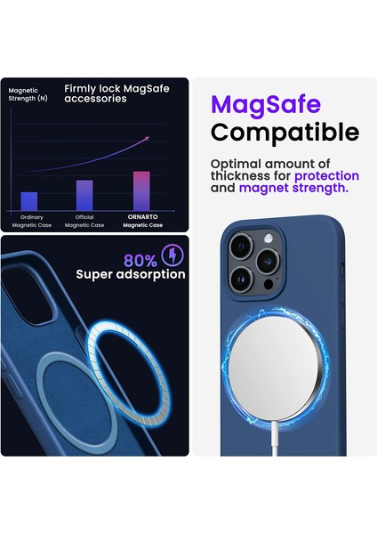 iPhone 12 Pro Max Kılıf Magsafe Wireless Şarj Özellikli Sıvı Jel Lansman Renkli Silikon