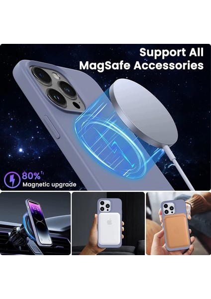 iPhone 12 Pro Max Kılıf Magsafe Wireless Şarj Özellikli Sıvı Jel Lansman Renkli Silikon