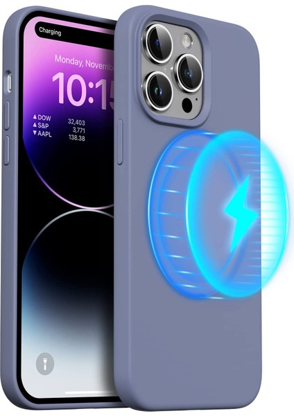 iPhone 11 Pro Kılıf Magsafe Wireless Şarj Özellikli Sıvı Jel Lansman Renkli Silikon Kılıf