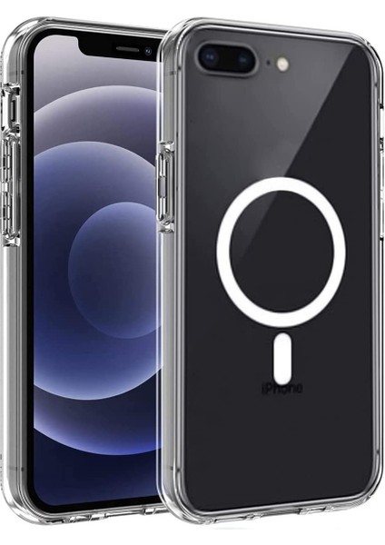 iPhone 7 Plus Kılıf Magsafe Darbeye Dayanıklı ve Çizilmez Şeffaf Sararmaz Kılıf