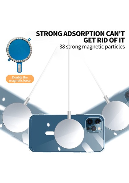 iPhone 8 Plus Kılıf Magsafe Darbeye Dayanıklı ve Çizilmez Şeffaf Sararmaz Kılıf