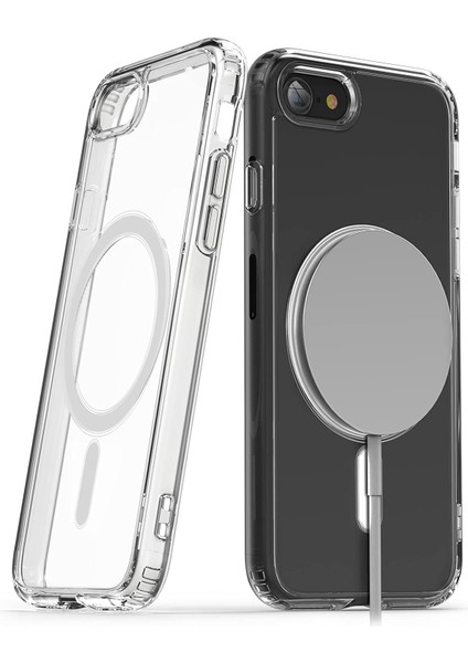 iPhone 8 Kılıf Magsafe Darbeye Dayanıklı ve Çizilmez Şeffaf Sararmaz Kılıf
