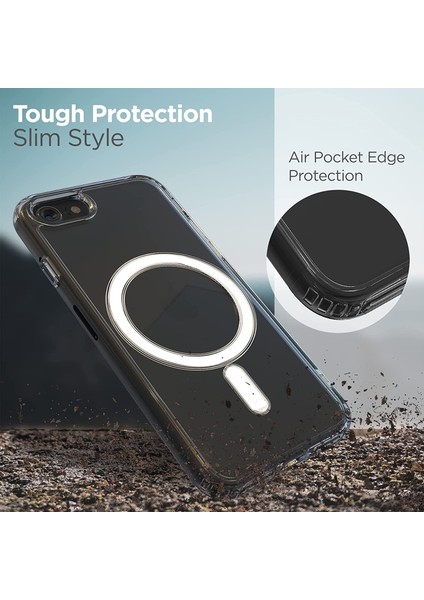iPhone 8 Kılıf Magsafe Darbeye Dayanıklı ve Çizilmez Şeffaf Sararmaz Kılıf indirimleri