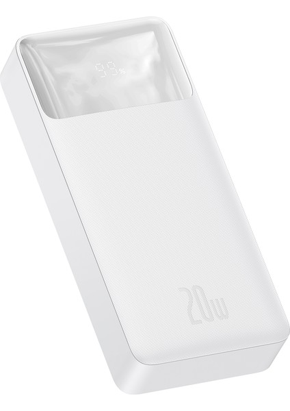 Bipow Overseas Edition Dijital Ekranlı 20W 20.000 Mah Powerbank Beyaz