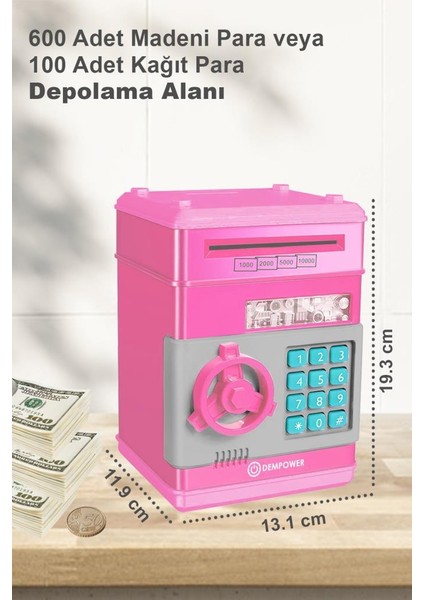 Dp-95 Şifreli Elektronik Kumbara Pembe