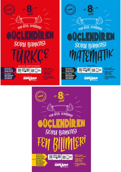 8.Sınıf LGS Türkçe Matematik Fen Bilimleri Güçlendiren Soru Bankası Seti