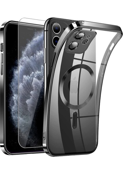 iPhone 11 6.1 Inç Uyumlu Kılıf Şeffaf Sararmaz Manyetik Magsafe Özellikli Wirelles