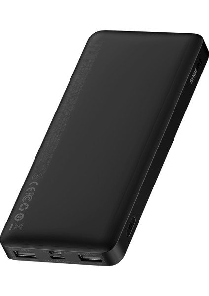 Bipow Overseas Edition Dijital Ekranlı 15W 10.000 Mah Powerbank Siyah