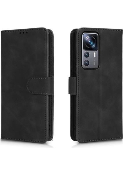Xiaomi Mi 12T Pro Uyumlu Kılıf 360 Derece Tam Kaplar Deri Dokulu Kapaklı Cüzdan Standlı