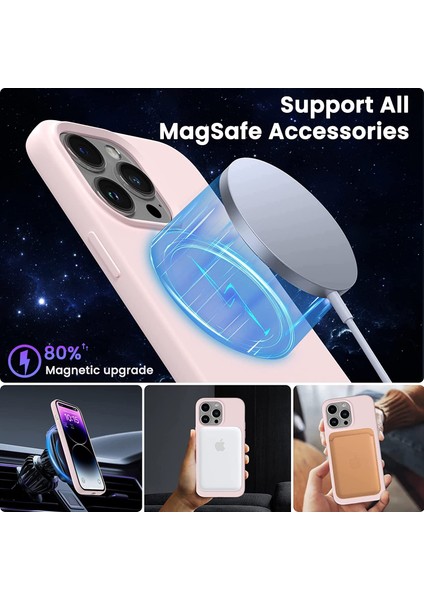 iPhone 12 Pro Max Kılıf Magsafe Wireless Şarj Özellikli Sıvı Jel Lansman Renkli Silikon