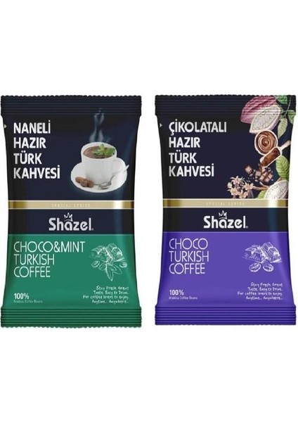 Naneli ve Çikolatalı Hazır Türk Kahvesi 100 gr x 2 Adet