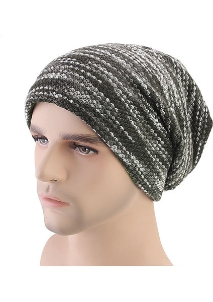 Çift Kumaş Kış Sıcak Renkli Skullies Kış Şapkası (Yurt Dışından)