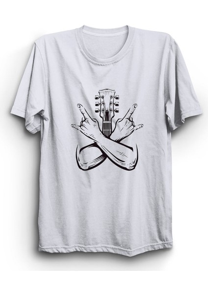 Guitar Head, Gitar, Müzik Rock Metal Tişört