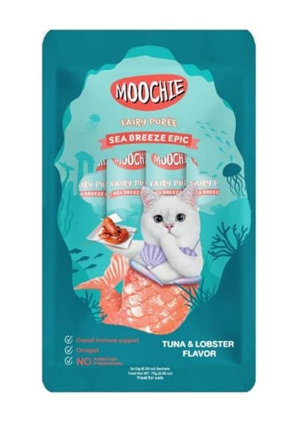 Moochie Ton Balıklı Istakozlu Sıvı Kedi Ödülü 15 gr 5'li