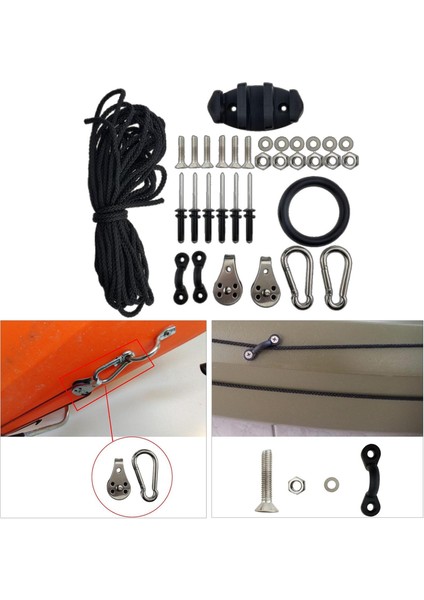 Kayak Ankraj Tramvay Kiti 30FT Halat Vidaları Fındık Su Spor Aksesuarları (Yurt Dışından) fırsatları