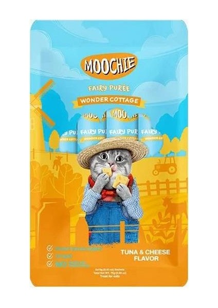 Moochie Ton Balıklı Peynirli Sıvı Kedi Ödülü 15 gr 5'li