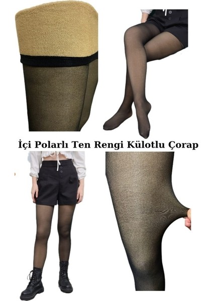 Ten Görünümlü Kışlık Termal Külotlu Çorap / Pantyhouse-Calze&donna