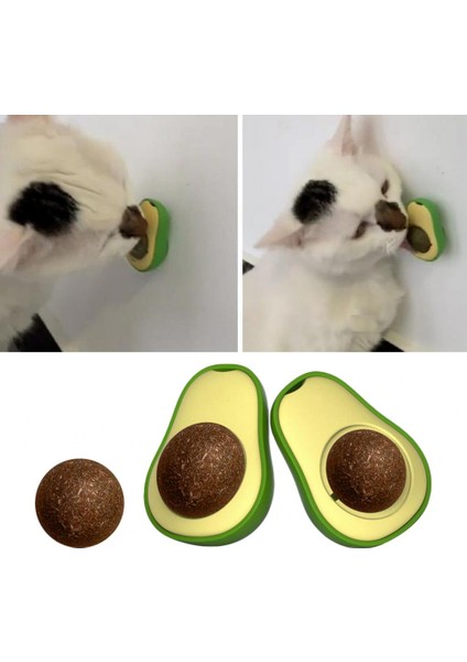 Avokado Dönen Kedi Nanesi Cat Mint Oyun Topu Doğal Catnipli Kedi Oyuncağı