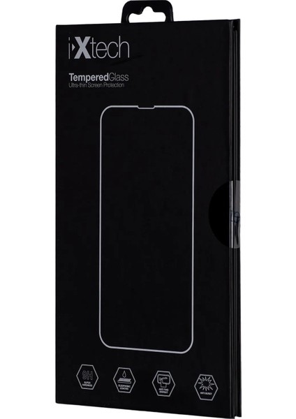 Tempered Glass Dayanıklı Tam Kaplama Kırılmaz Cam Ekran Koruyucu iPhone 13 Pro Max Siyah