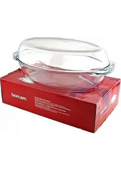 Cam Paşabahçe 59052 Borcam Oval Kapaklı Tencere 2850 cc