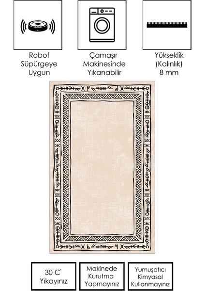 Makinede Yıkanabilir Kaymaz Taban Leke Tutmaz Salon Halısı Mutfak Halısı ve Yolluk