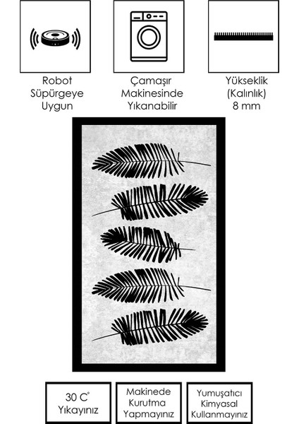 Makinede Yıkanabilir Kaymaz Taban Leke Tutmaz Salon Halısı Mutfak Halısı ve Yolluk