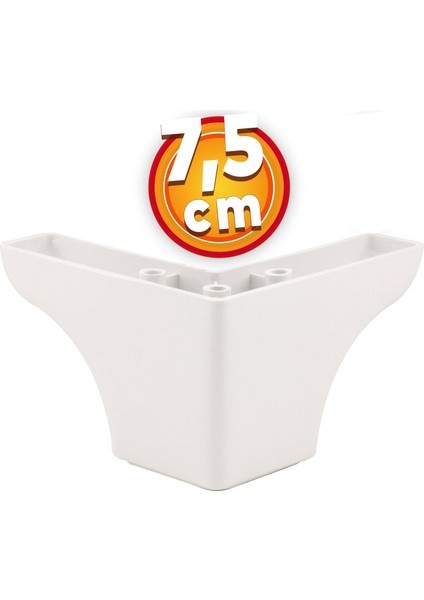 Lüks Mobilya Kanepe Sehpa Tv Ünitesi Koltuk Ayağı 7.5 cm Beyaz Baza Ayak