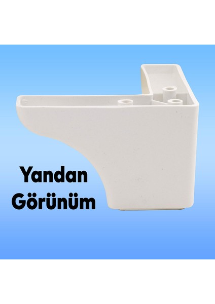 Lüks Mobilya Kanepe Sehpa Tv Ünitesi Koltuk Ayağı 7.5 cm Beyaz Baza Ayak