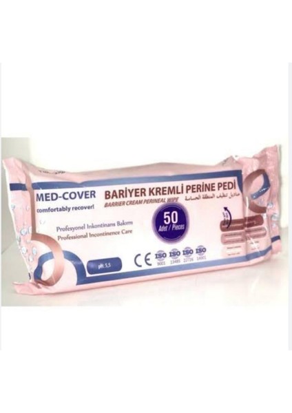 Med-Cover Bariyer Kremli Perina Havlusu Hasta Silme Mendili 30 Adet