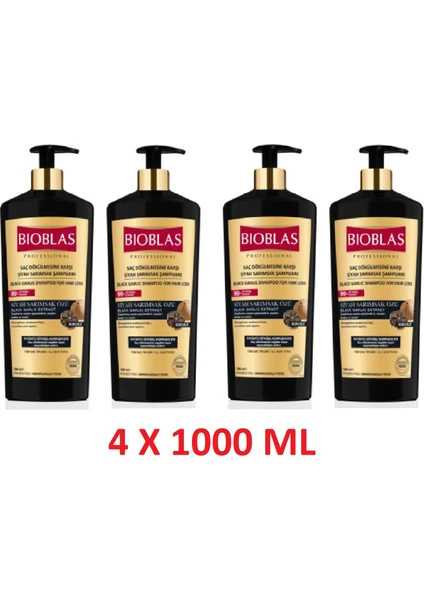 Siyah Sarımsak Şampuanı 1000 ml 4'lü Set (4lü)