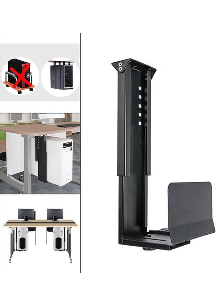 Bilgisayar Ana Bilgisayar Askı Yük Boyu 25KG Anti Korozyon Ayarlanabilir Siyah (Yurt Dışından)