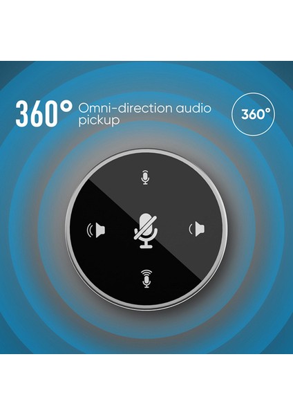 USB Konferansı Mikrofonu Hoparlör 360 ° Pc Dizüstü Bilgisayar Beyaz Için Çok Çizim (Yurt Dışından)