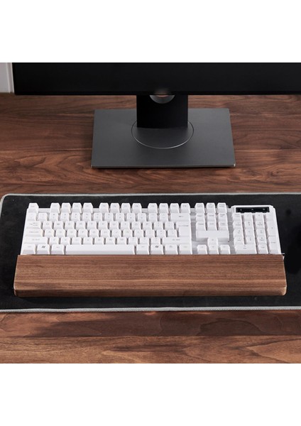 Ceviz Ahşap Klavye Bileği Rahat Yazma Için Kompakt Uzunluk 30 cm Için Dinlenme Bileği Koruması (Yurt Dışından)