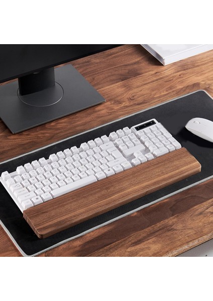 Ceviz Ahşap Klavye Bileği Rahat Yazma Için Kompakt Uzunluk 30 cm Için Dinlenme Bileği Koruması (Yurt Dışından)