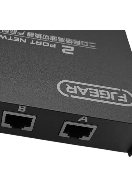 2port RJ45 Push Düğme Ağı Kılavuzu Ab Paylaşım Anahtarı Kutusu Adaptör Hub (Yurt Dışından)